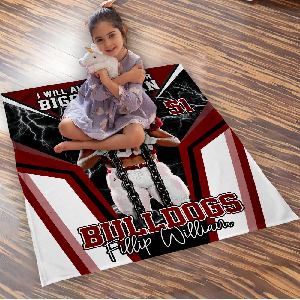 I Will Always Be Your Biggest Fan Personalized Football Blanket For Football Mom Grandma Sport Family A2110 Pt99