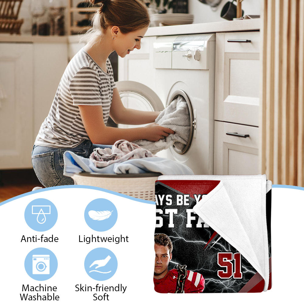 I Will Always Be Your Biggest Fan Personalized Football Blanket For Football Mom Grandma Sport Family A2110 Pt99