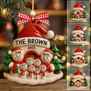 Personalized Snowman Ornament, Acrylic Family Christmas Tree Decor, Holiday Keepsake, Christmas Decor, Xmas Gift Li29