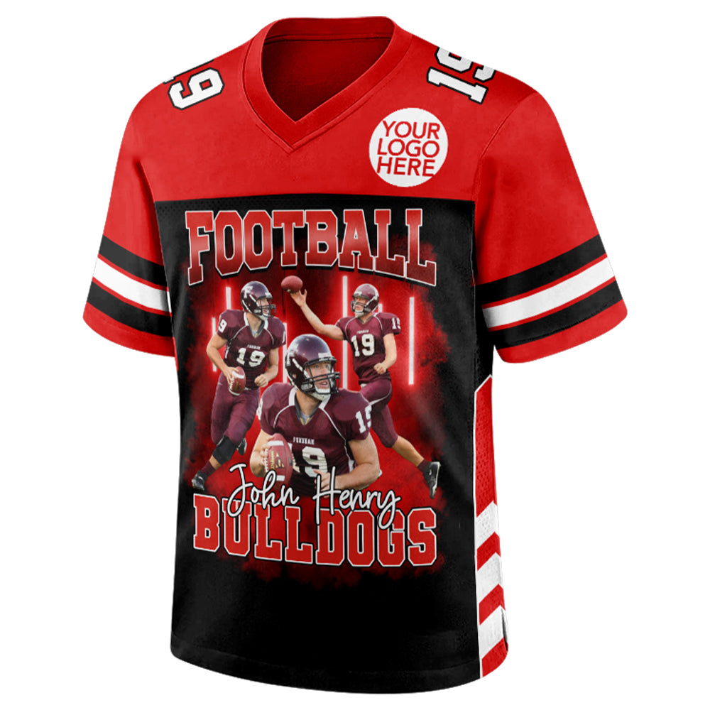 Custom Photo Football Game Day Personalized Football Jersey Shirt Custom Team Name NA02 Hv01