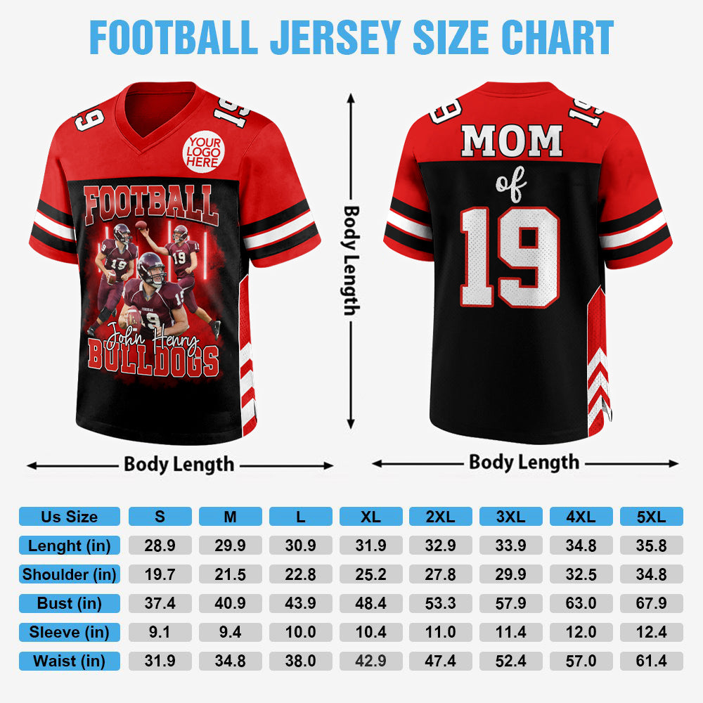 Custom Photo Football Game Day Personalized Football Jersey Shirt Custom Team Name NA02 Hv01