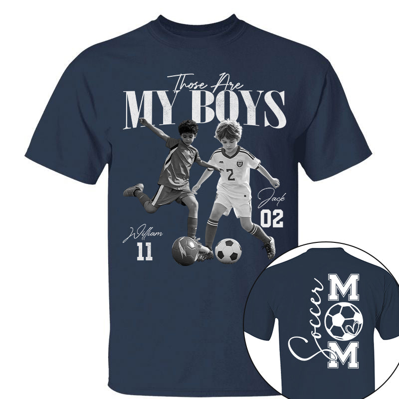 Those Are My Boys – Custom Soccer Shirts with Team Name & Numbers, Retro Washed Tee Na02 Pt99