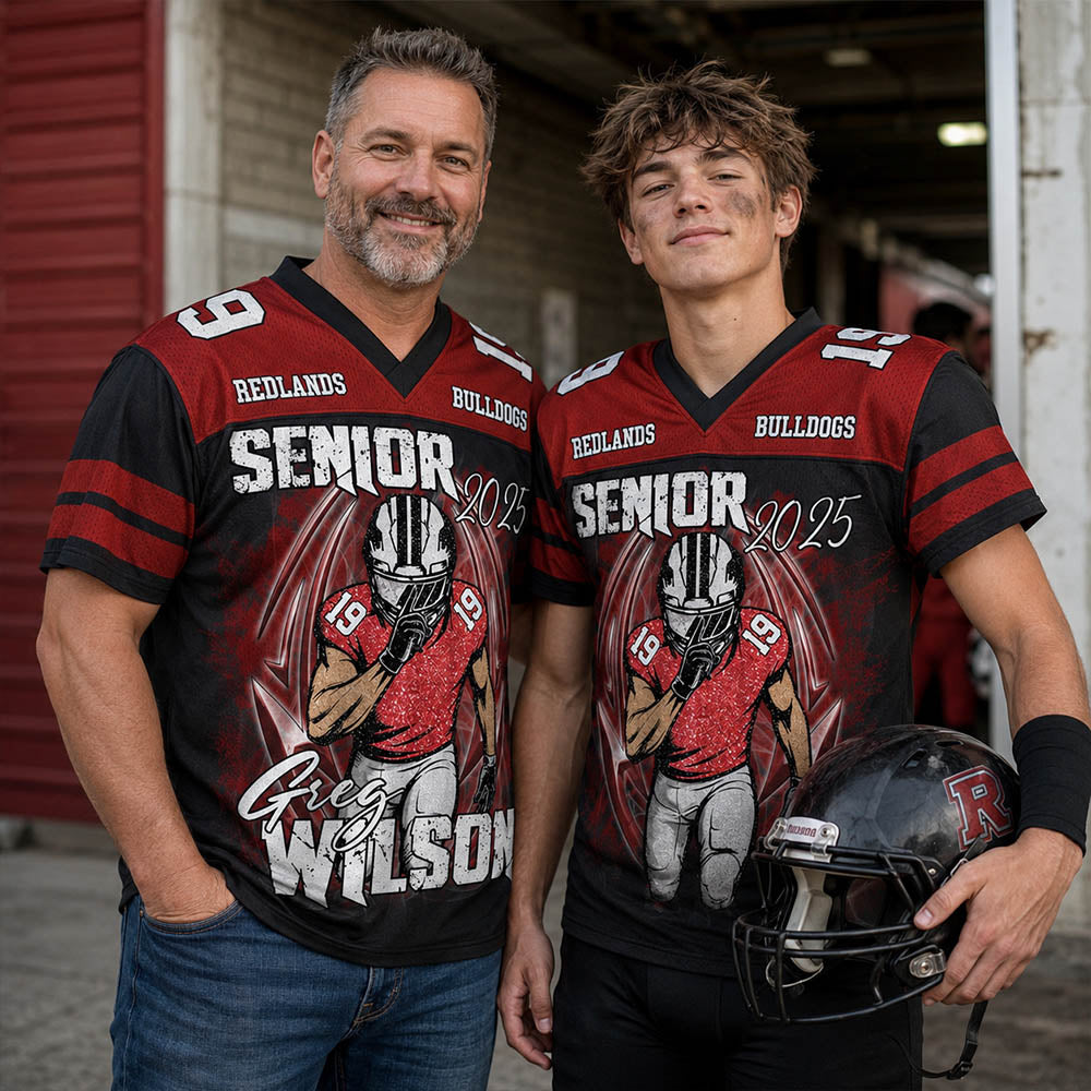 Custom Photo Football Jersey Shirt For Football Family GameDay Shirt