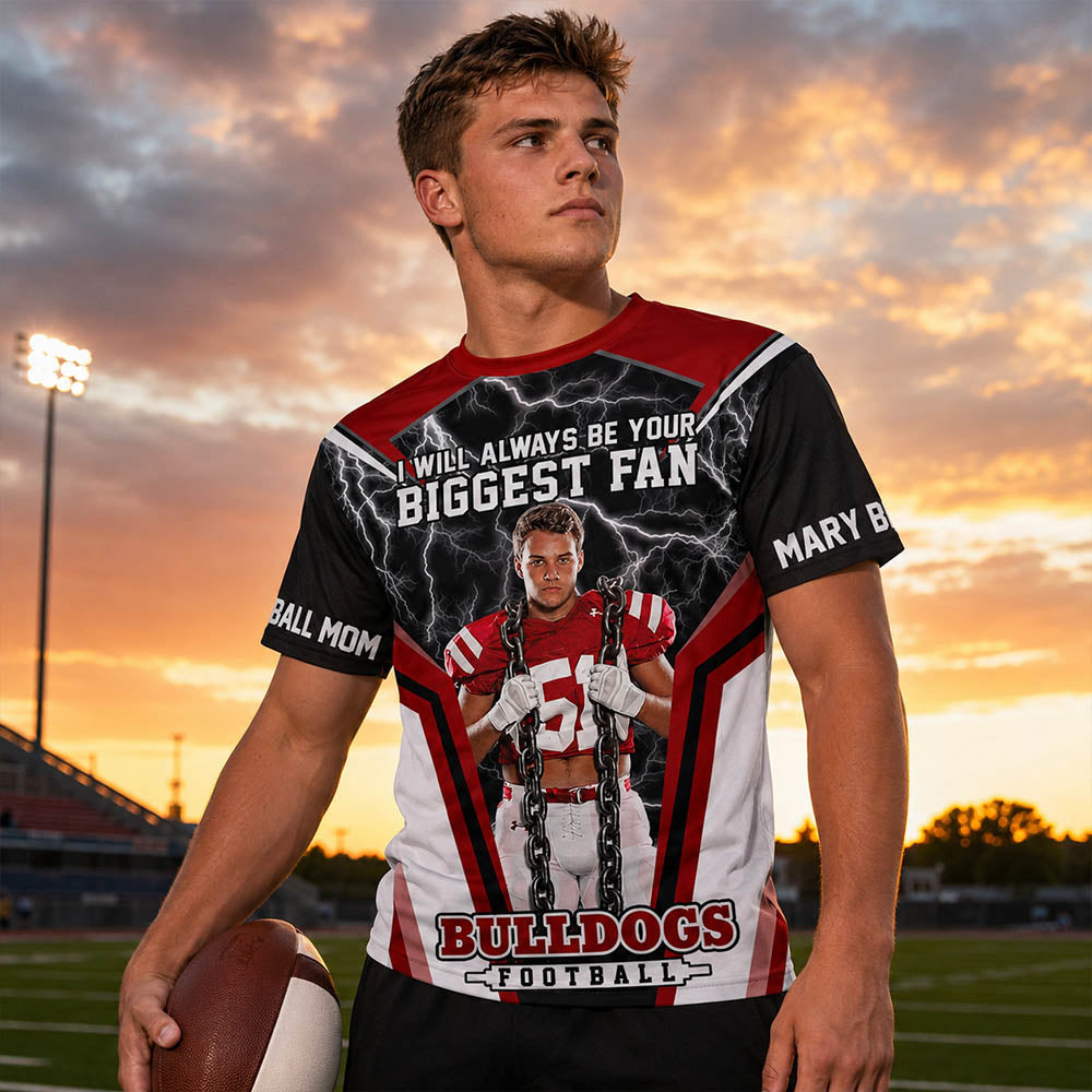 I Will Always Be Your Biggest Fan Vr3 Personalized All Over Print Shirt For Football Mom Grandma Sport Family H2511