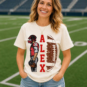 Personalized Football Shirt - Matching Football Player Tee - Adult Youth Team Name - Sports Cheerleader Shirts - Matching Fan Outfits