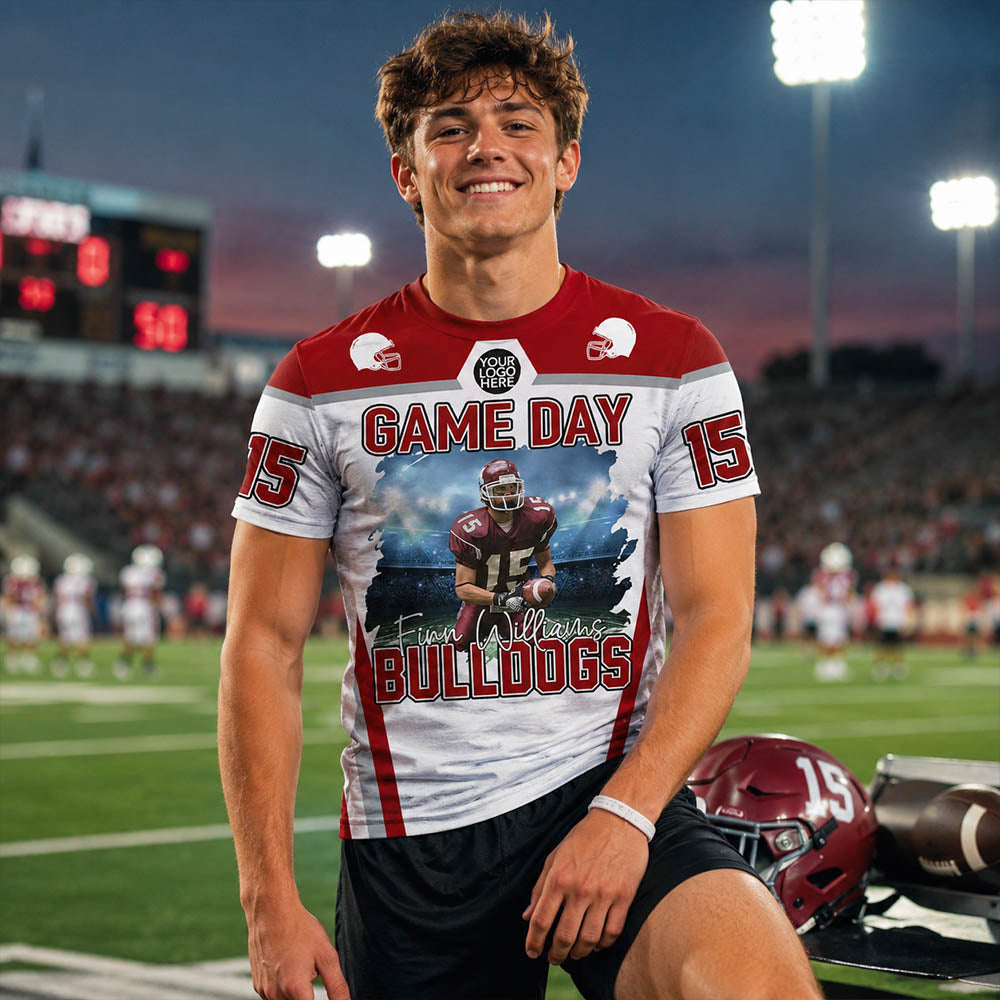 Custom Photo Football Game Day Football Shirt Gift For Football Lovers - Personalized Gift For Football Player K1702