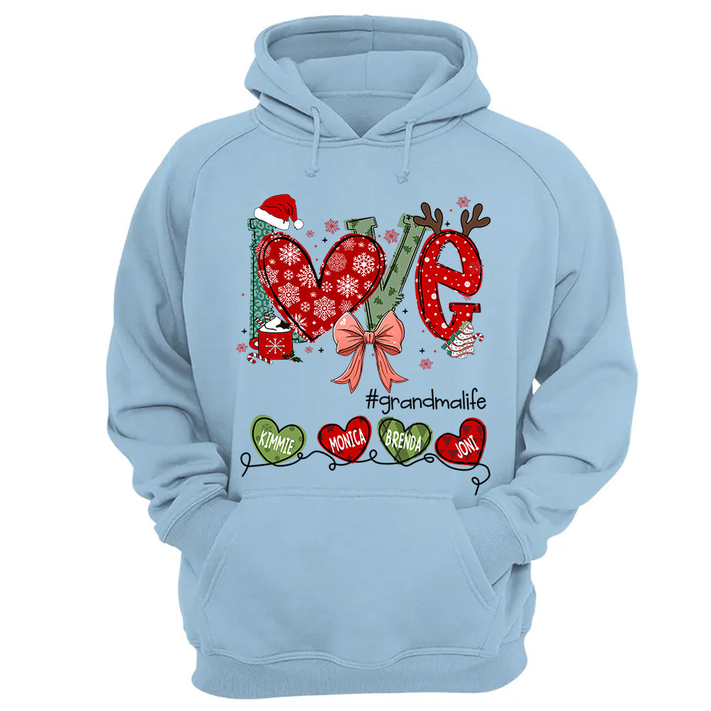 Love Grandma Life Christmas Custom Shirt