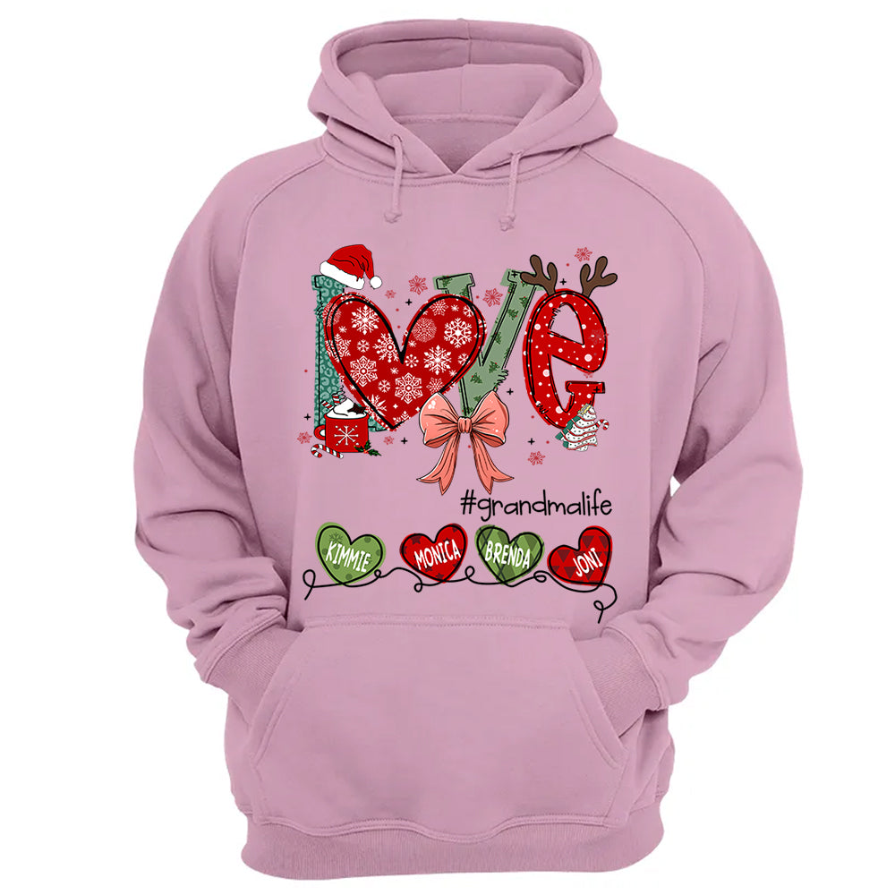 Love Grandma Life Christmas Custom Shirt