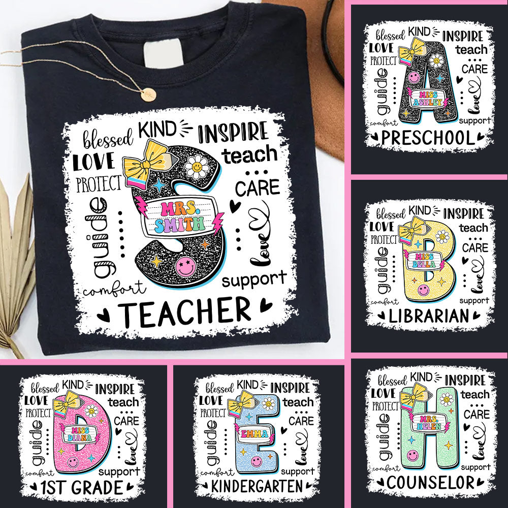 Custom Name T-Shirt Teacher, Appreciation Gift, Back To School Shirt A2110 Do99
