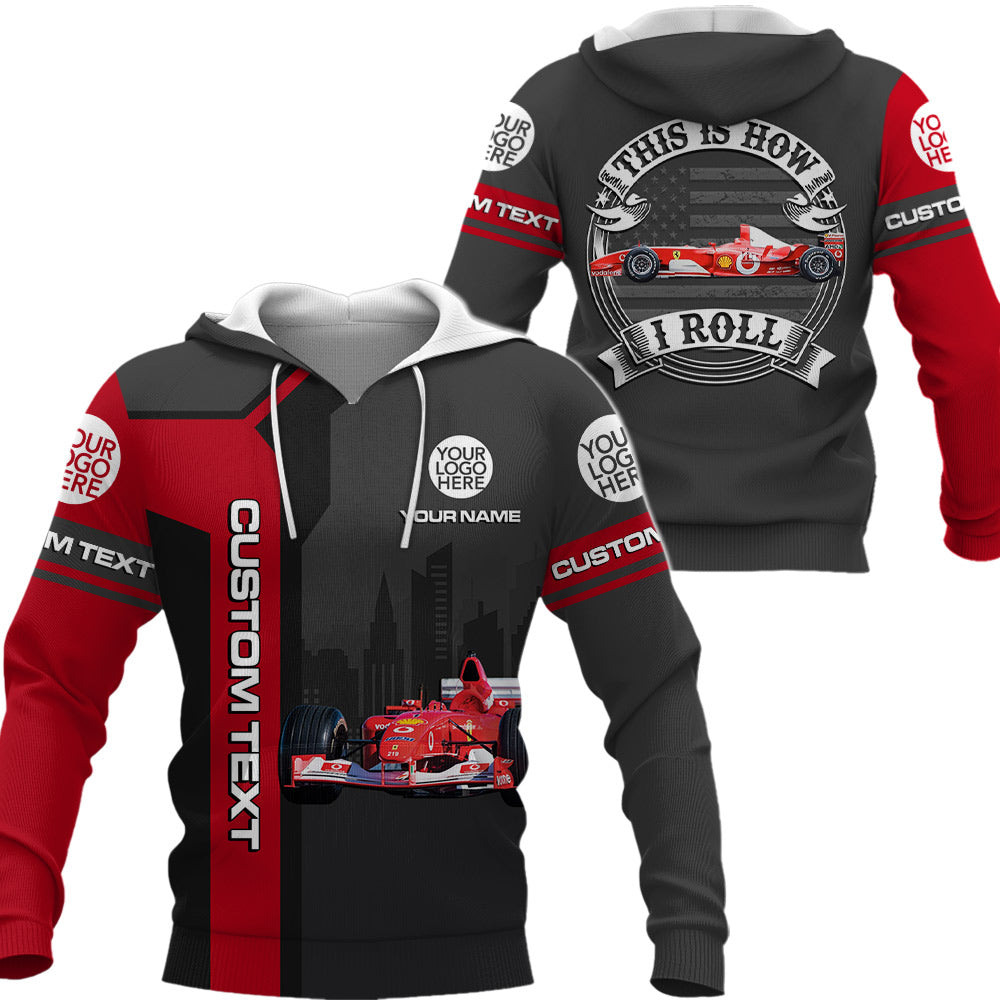 This Is How I Roll - Custom Photo Racing Car Shirt - Personalized Name Car Shirt For Auto Racing Lovers A2110 Li29