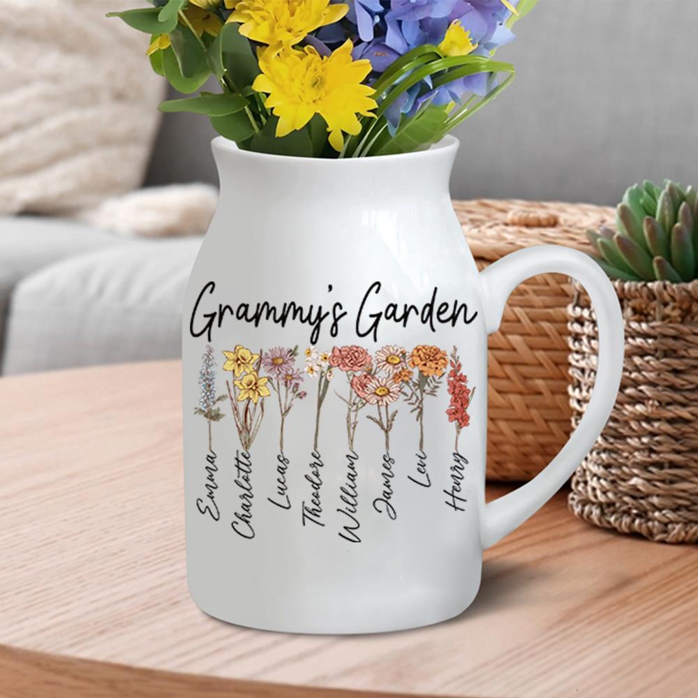 Mother's Day - Custom Grammy's Garden Birth Month Flower Vase