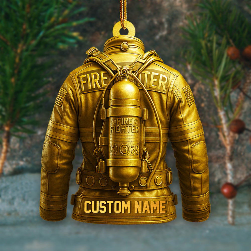 Personalized Acrylic Ornament For Firefighter - Proud Firefighter American Gift T1807 Li29