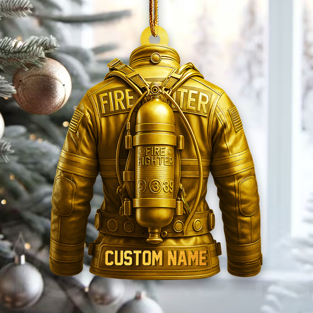 Personalized Acrylic Ornament For Firefighter - Proud Firefighter American Gift T1807 Li29