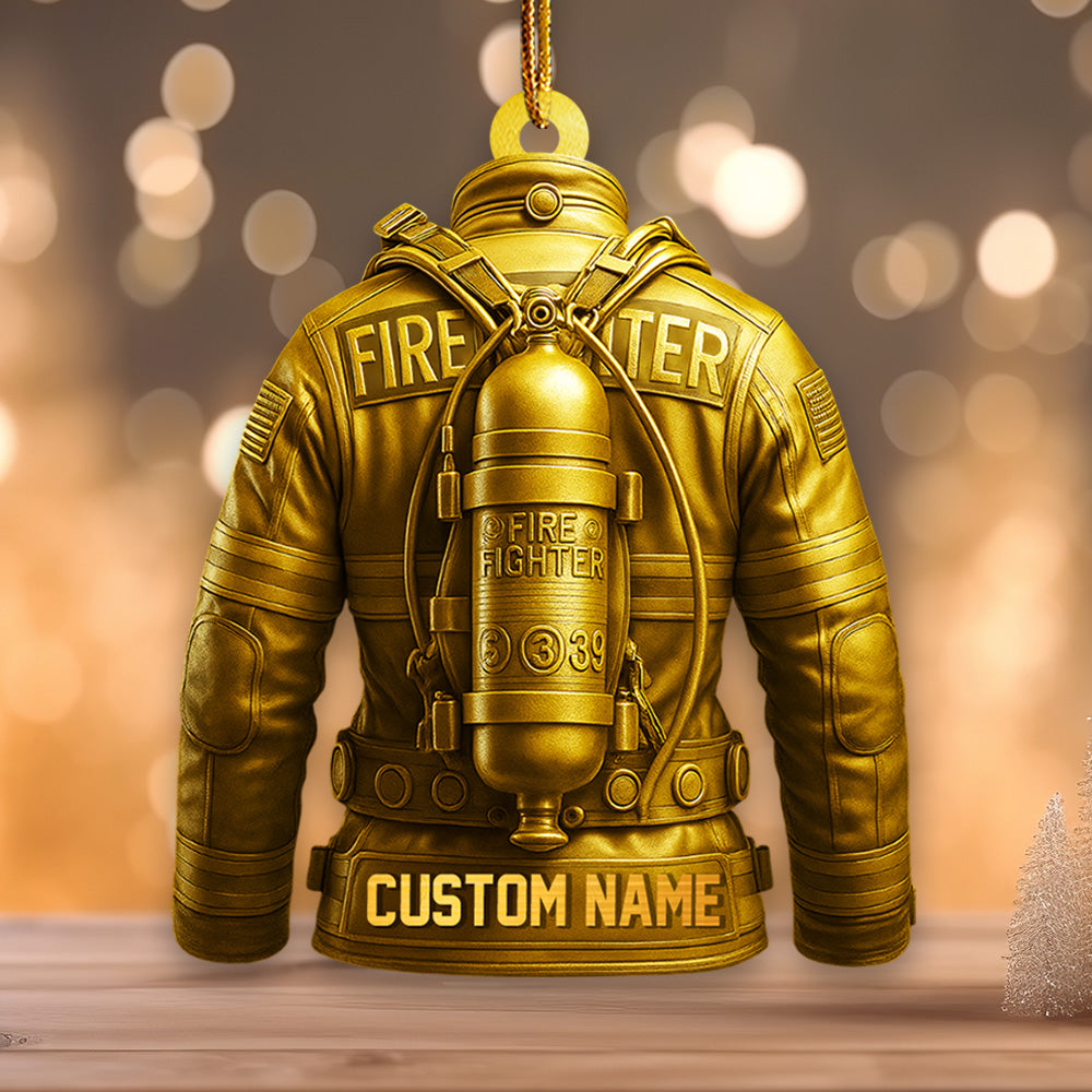 Personalized Acrylic Ornament For Firefighter - Proud Firefighter American Gift T1807 Li29