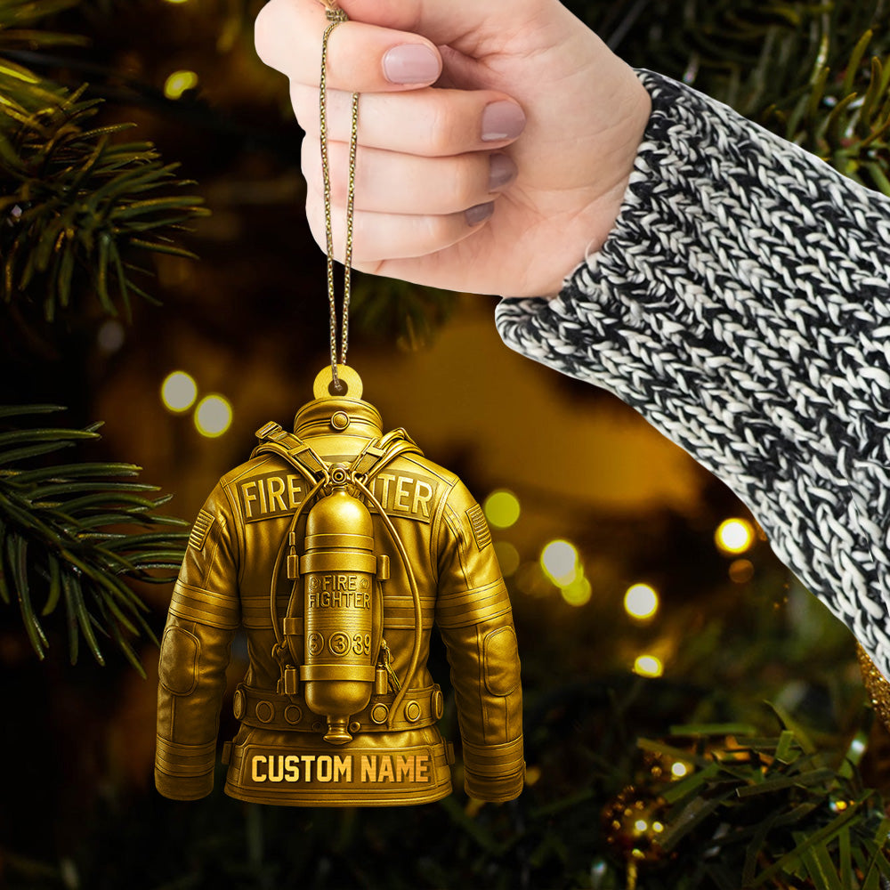 Personalized Acrylic Ornament For Firefighter - Proud Firefighter American Gift T1807 Li29