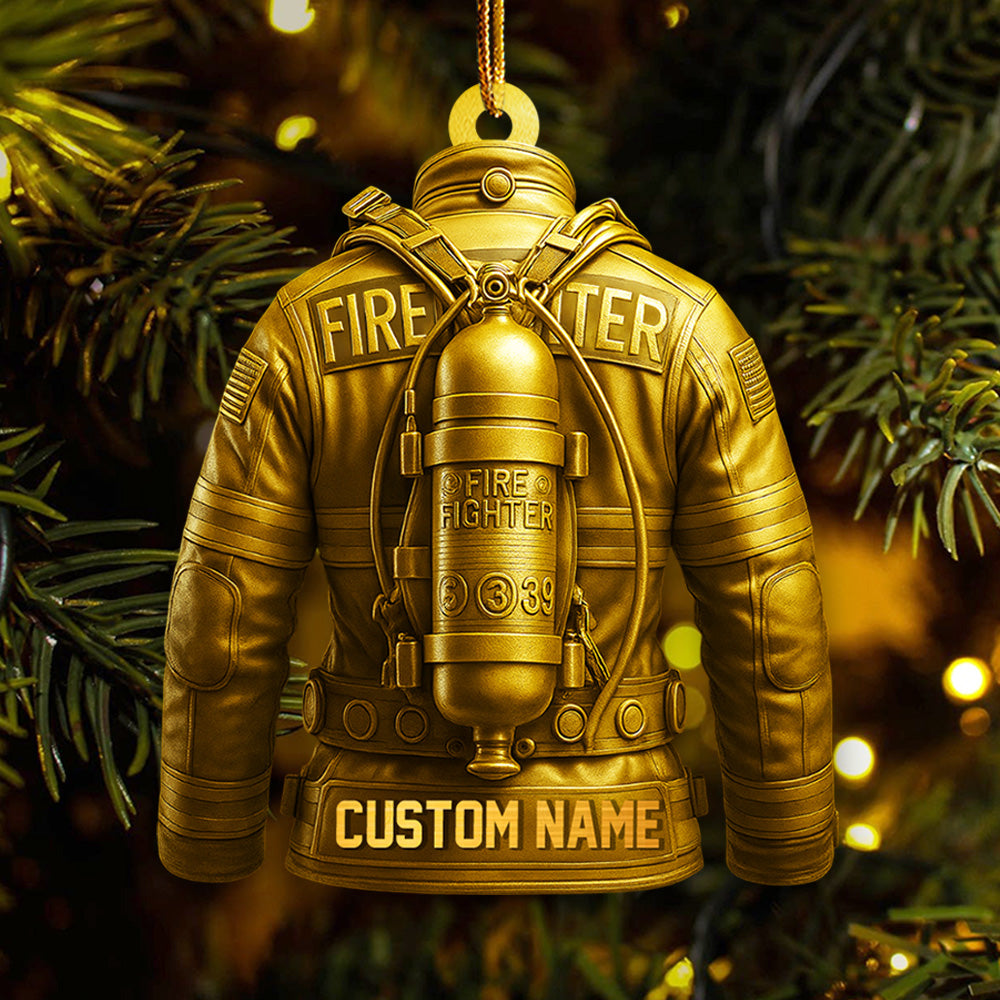 Personalized Acrylic Ornament For Firefighter - Proud Firefighter American Gift T1807 Li29