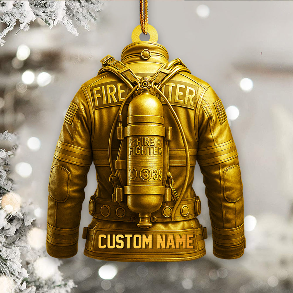 Personalized Acrylic Ornament For Firefighter - Proud Firefighter American Gift T1807 Li29