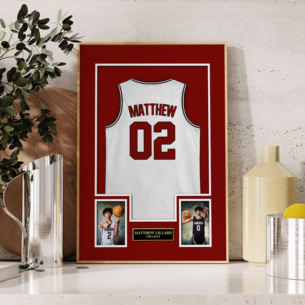 Custom Poster Canvas Basketball Jersey For Basketball Lovers, Custom Canvas Print For Basketball Players Pt99
