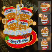 Personalized 3D Crystal Effect Gingerbread Christmas Ornament 2025, Custom Acrylic Family Ornament, Custom Christmas Gift,Personalized Xmas Gift,Christmas Decor Li29