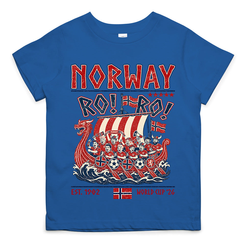 Ro Ro Norway Soccer Shirt – Viking Ship Soccer Fan Tee - Norway Team Soccer 2026 Hv01