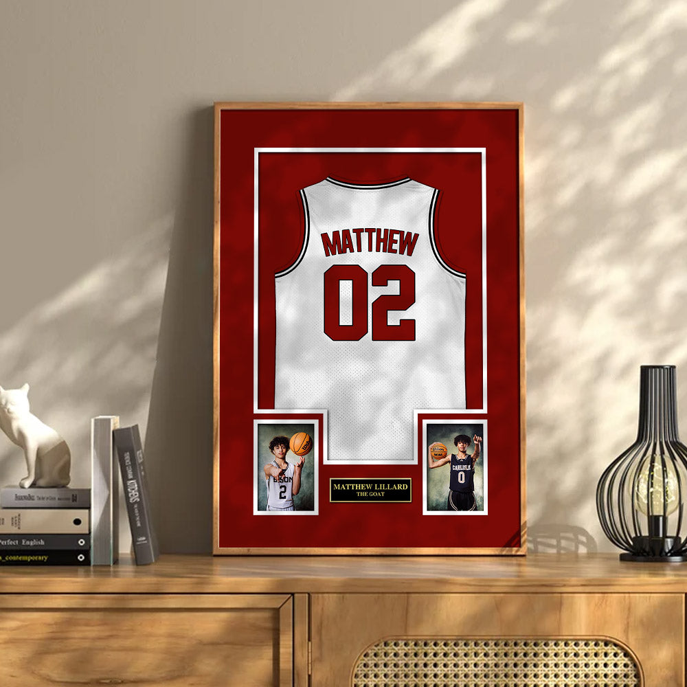 Custom Poster Canvas Basketball Jersey For Basketball Lovers, Custom Canvas Print For Basketball Players Pt99