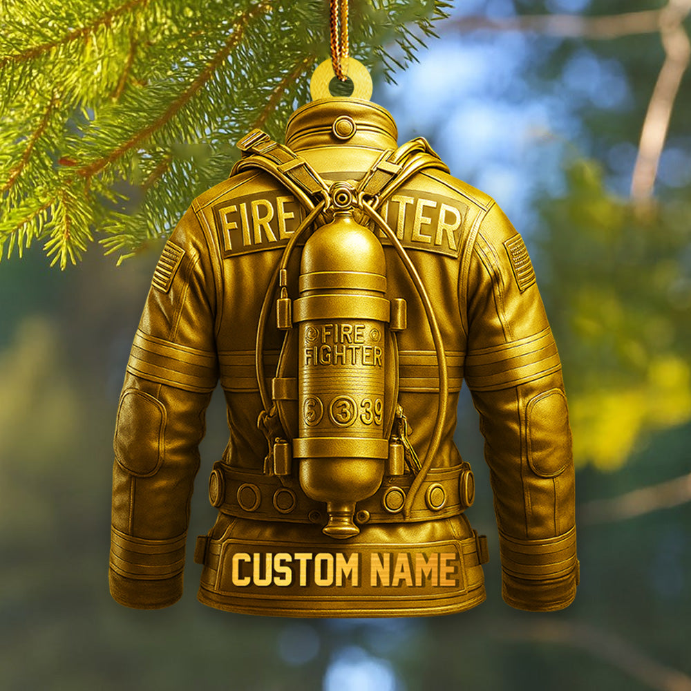 Personalized Acrylic Ornament For Firefighter - Proud Firefighter American Gift T1807 Li29