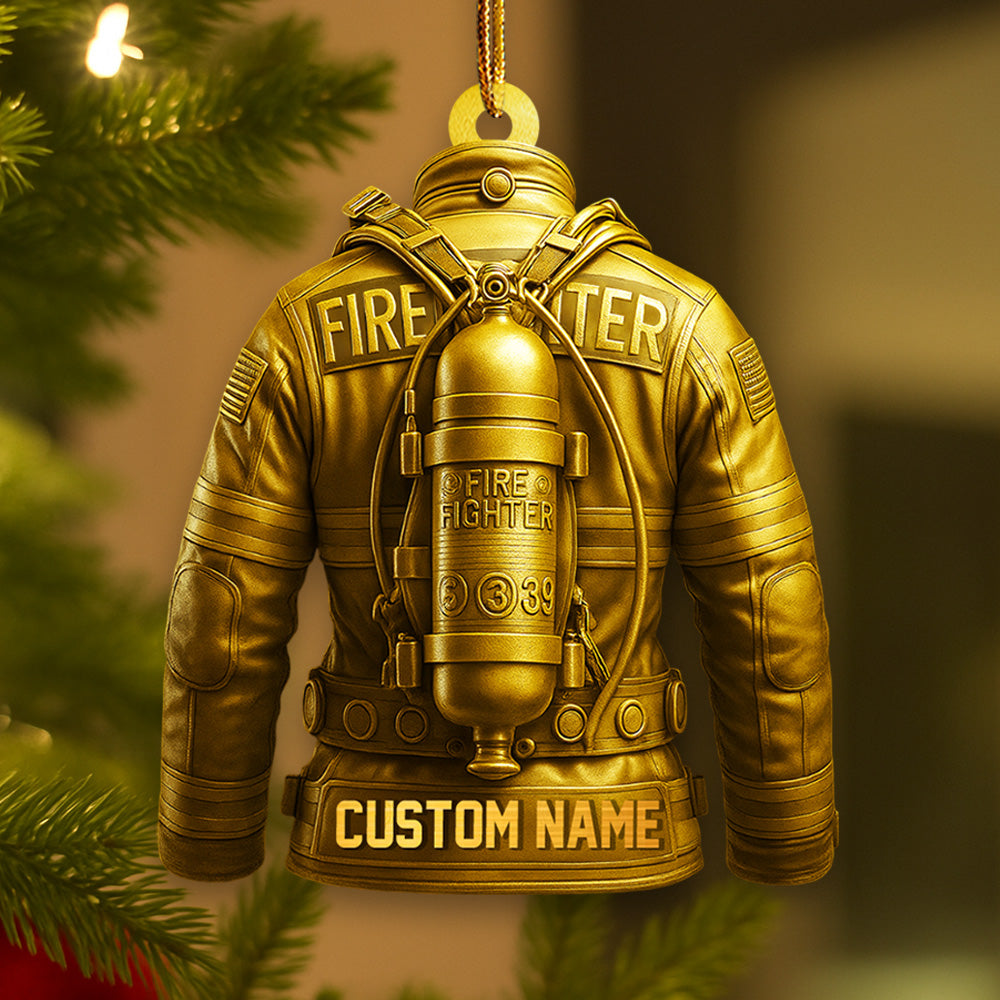 Personalized Acrylic Ornament For Firefighter - Proud Firefighter American Gift T1807 Li29