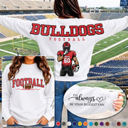 Personalized I'll Always Be Your Biggest Fan Shirt, Custom Player Name & Number Shirt, Football Mom Gift Na02 VH01