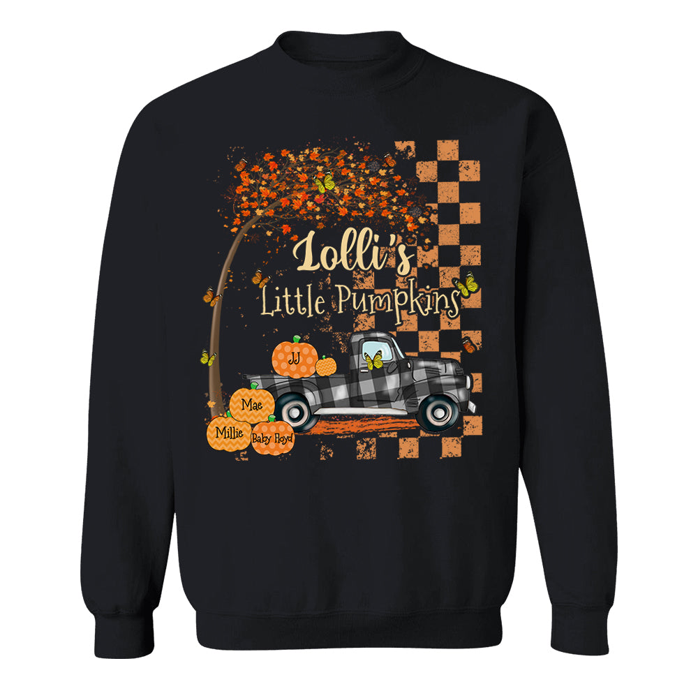 Nana's Little Pumpkins Truck Autumn Personalized Shirts Pt99