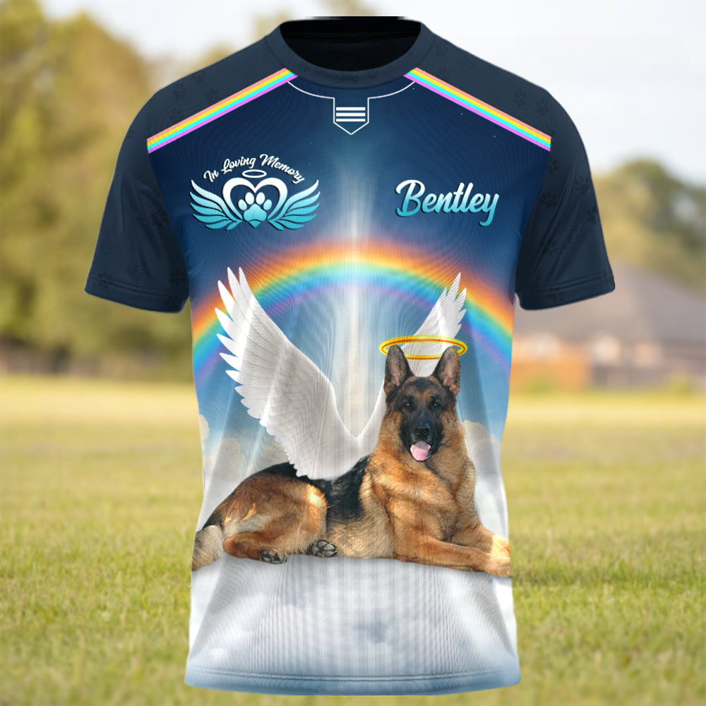 I Believe There Are Angles Among Us, In Loving Memory, Custom Photo Dog Memorial Shirt T1807