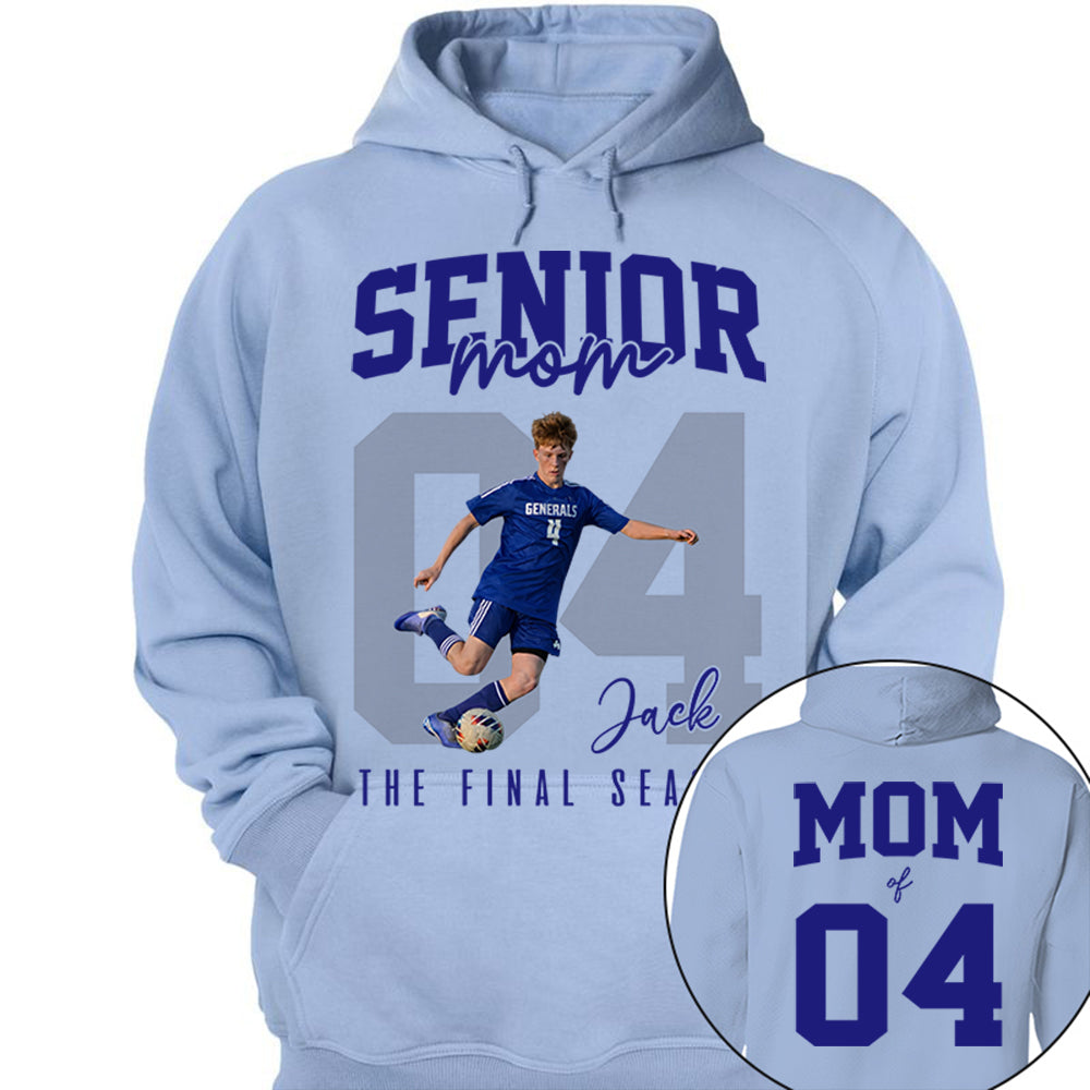 Senior Soccer Mom Shirt, The Final Inning, Custom Photo Player Soccer Mom Shirt, Gift For Soccer Lover T1807 Li29