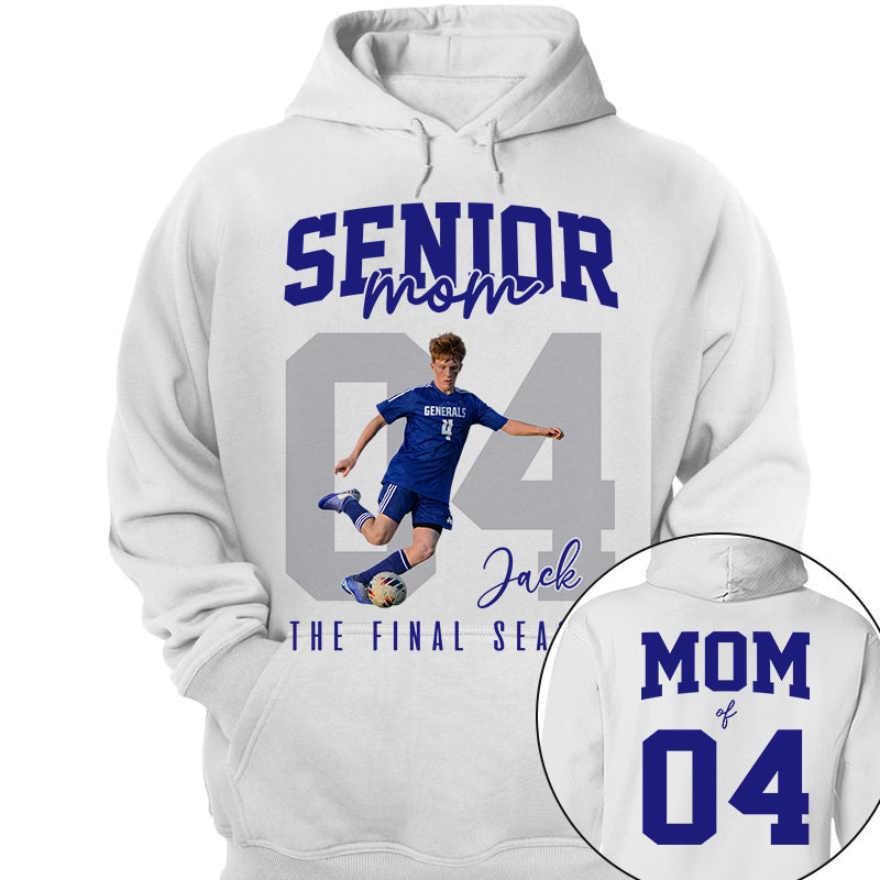 Senior Soccer Mom Shirt, The Final Inning, Custom Photo Player Soccer Mom Shirt, Gift For Soccer Lover T1807 Li29
