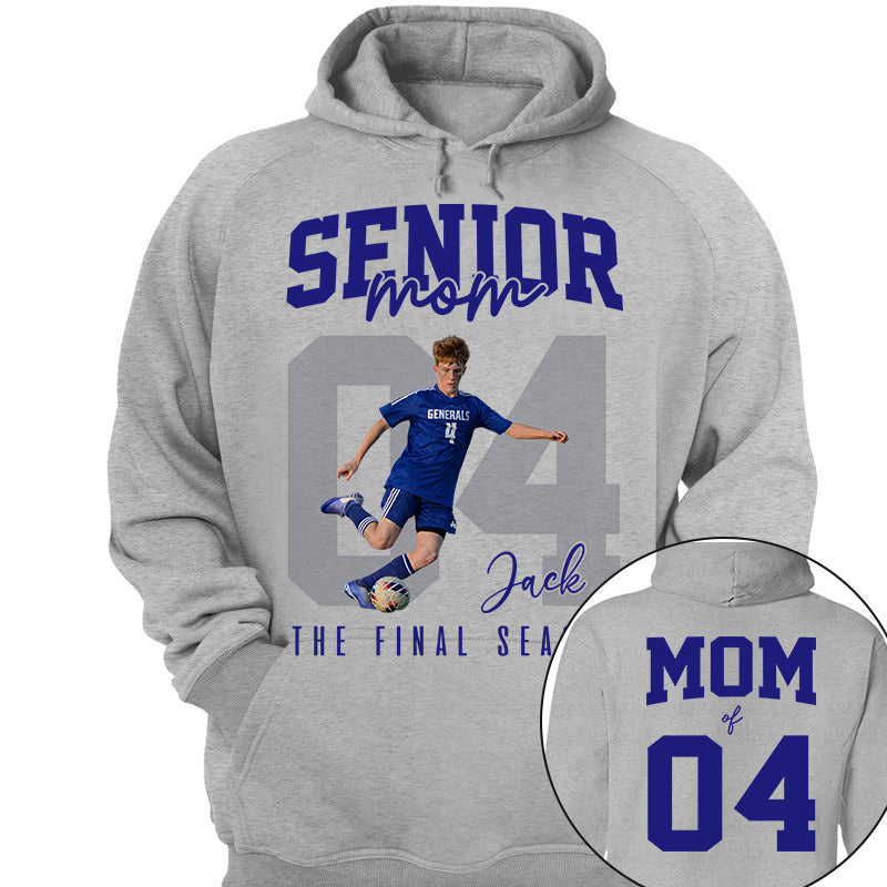 Senior Soccer Mom Shirt, The Final Inning, Custom Photo Player Soccer Mom Shirt, Gift For Soccer Lover T1807 Li29