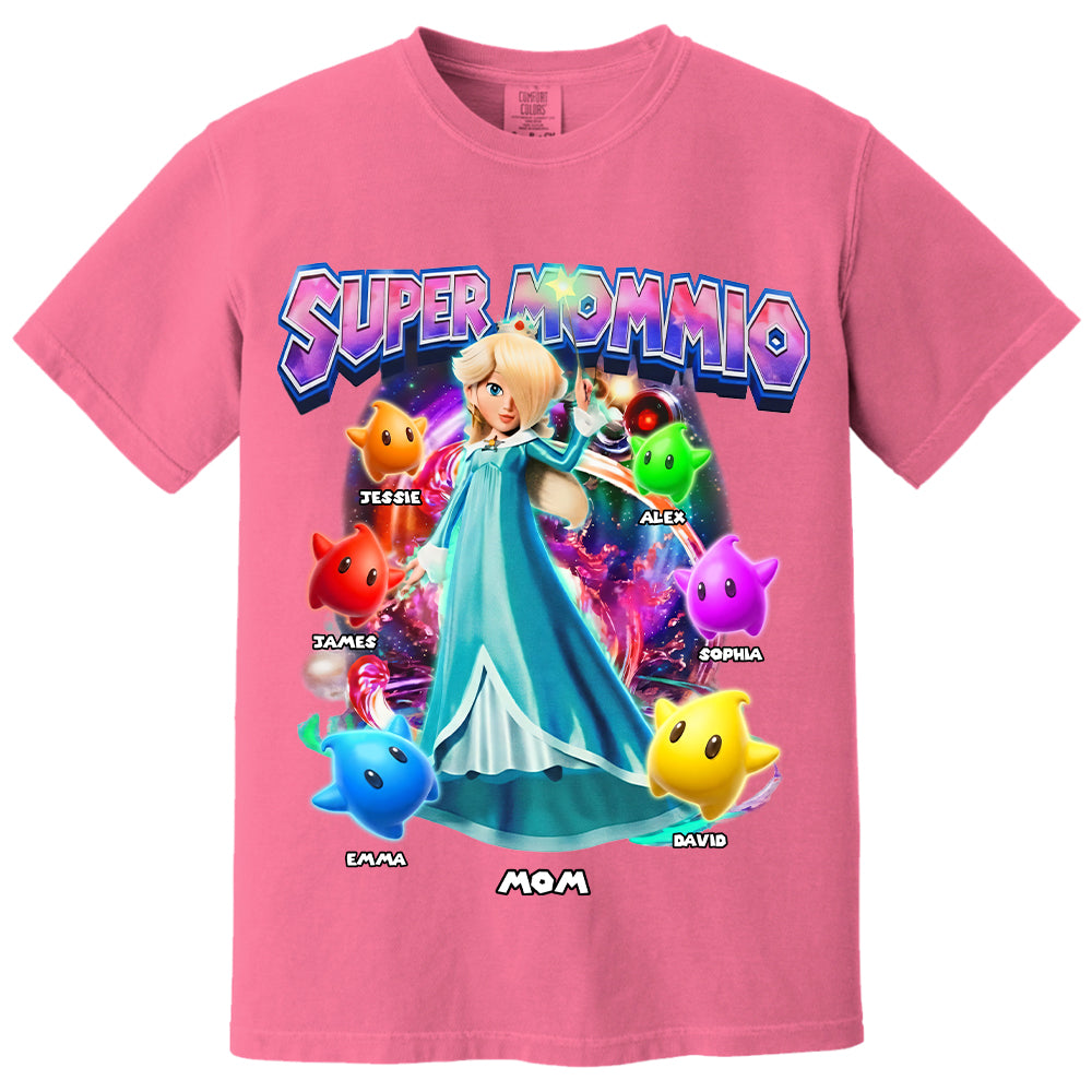 Personalized Vintage Princess Super Mommio T-Shirt, Super Mommio Retro 90s Graphic Tee, Universal Studios Shirt VH01