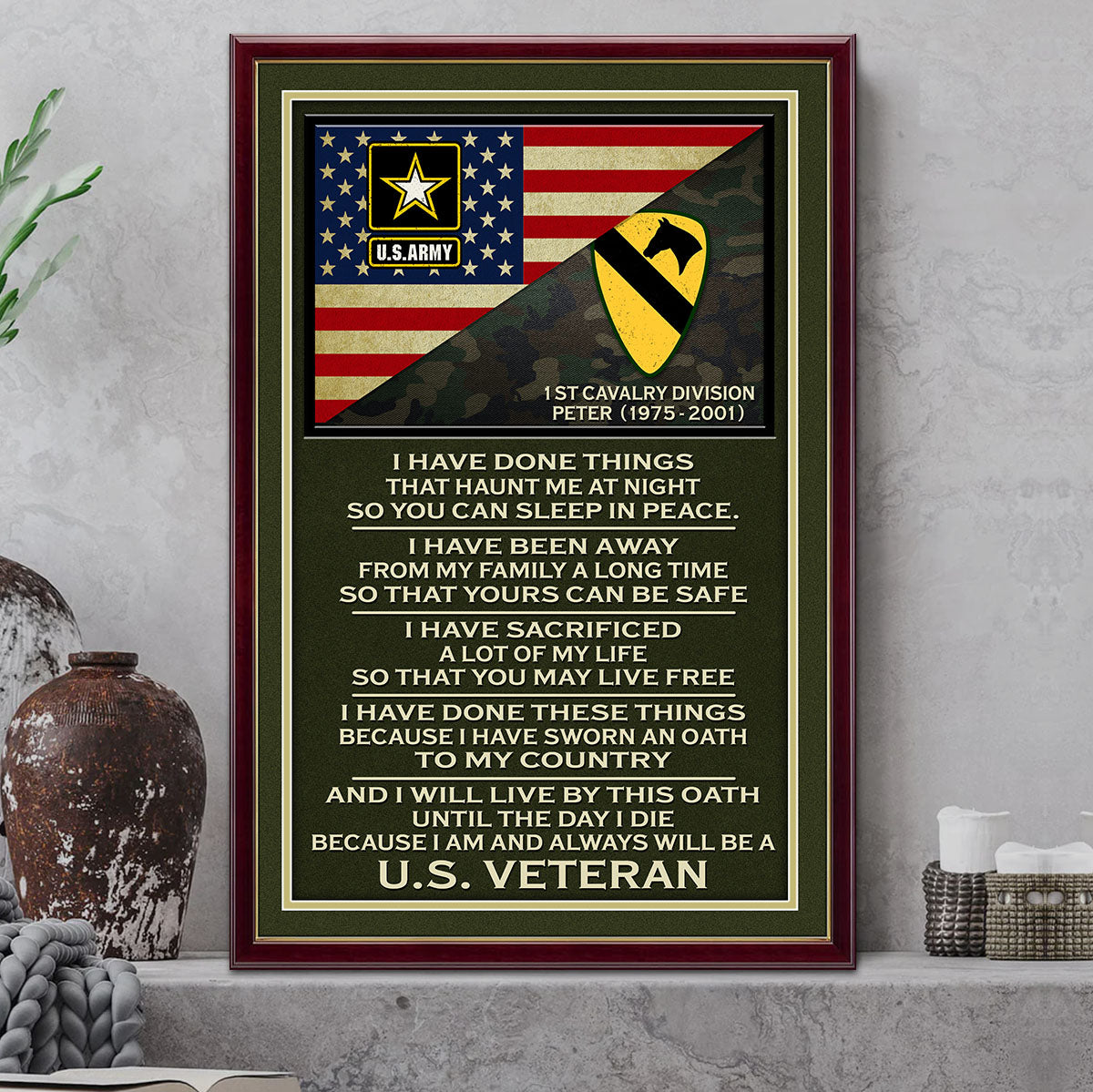 Personalized Poster and Canvas I Have Done Things That Haunt Me At Night Gallery Canvas Prints Gift For Veteran K1702
