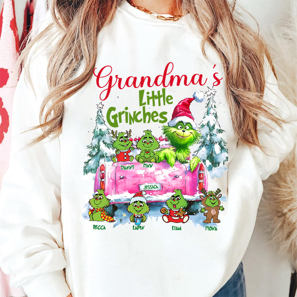 Personalized Grandma's Little Grandkids Christmas Shirt Vr2 Tu20