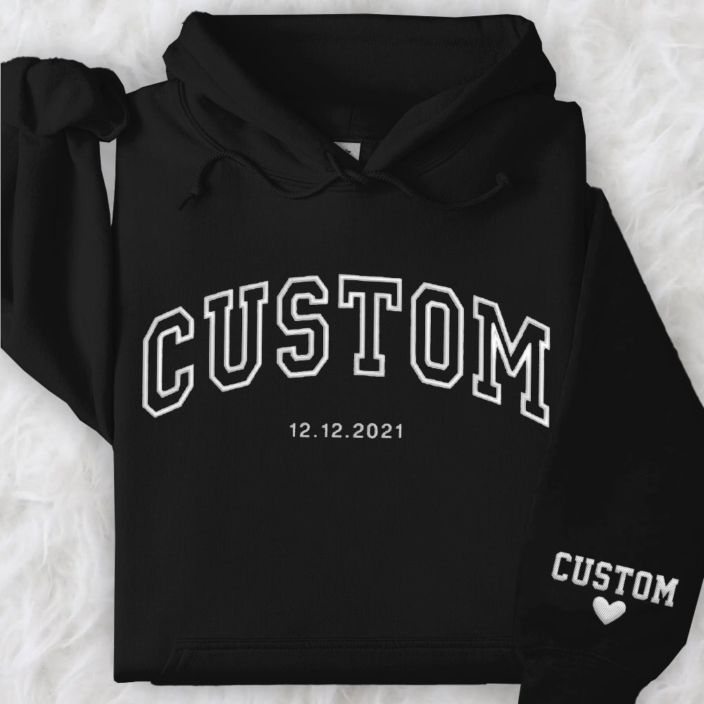 Custom Embroidered Sweatshirts, Hoodie Personalized Gift for Men or Women