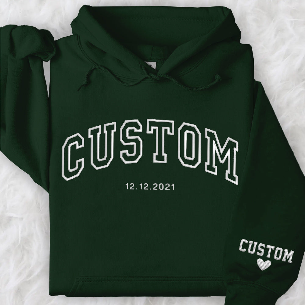 Custom Embroidered Sweatshirts, Hoodie Personalized Gift for Men or Women