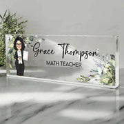 Teacher Name Plate, Personalized Name Sign Acrylic Plaque, Office Decor, Custom Desk Name Plaque, Back To School Gift For Teacher, Office Decor Nh00