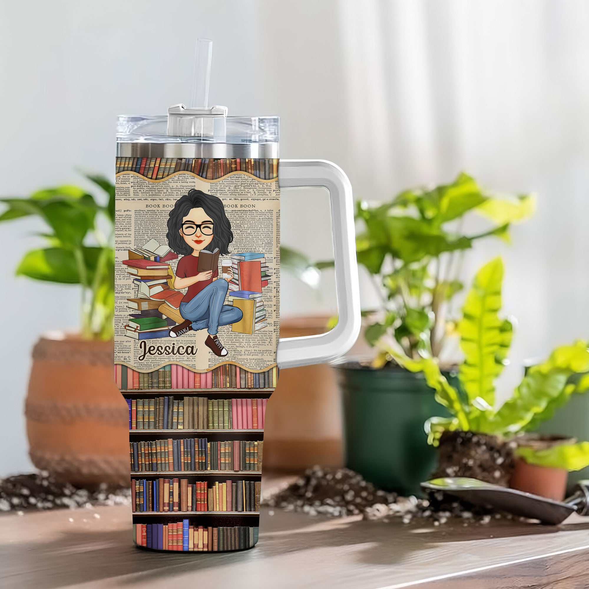 A Girl Who Loves Books Reading - Reading Gift - Personalized Custom 40oz Stainless Steel Tumbler Tu20