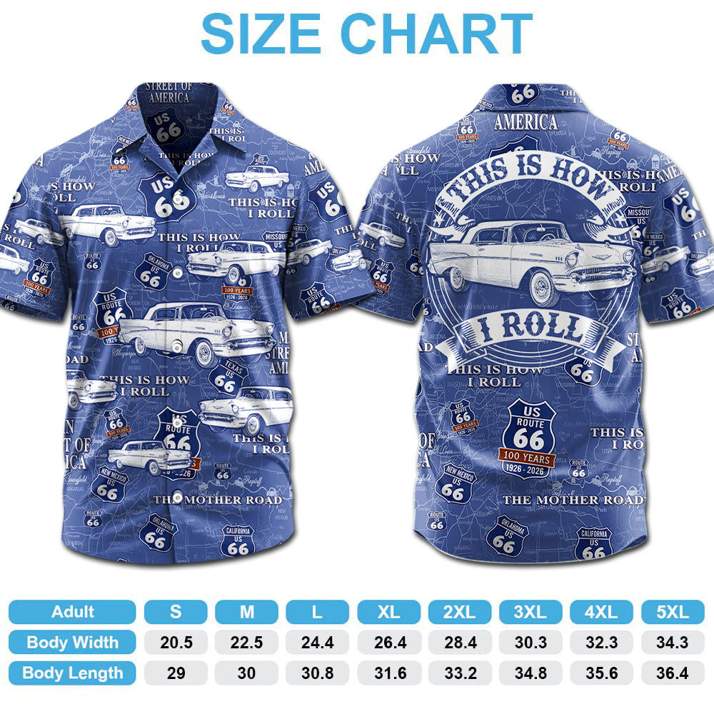 Celebrate 100 Years of Road Route 66 -  Custom Vehicle Photo Hawaiian Shirt A2110 Pt99