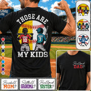 Personalized Ballpark Dad Baseball Softball Dad Shirt Those Are My Kids Shirt Gift For Sport Family, Father's Day Gift T1807 Hv01