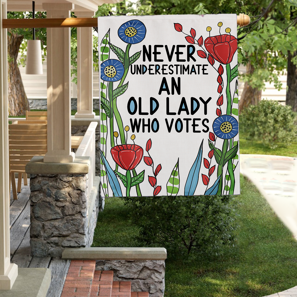 Never Underestimate An Old Lady Who Votes Flag