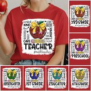 Personalized Teacher Leopard Apple Custom Name Shirt Teacher Appreciation Gift T1807 Do99
