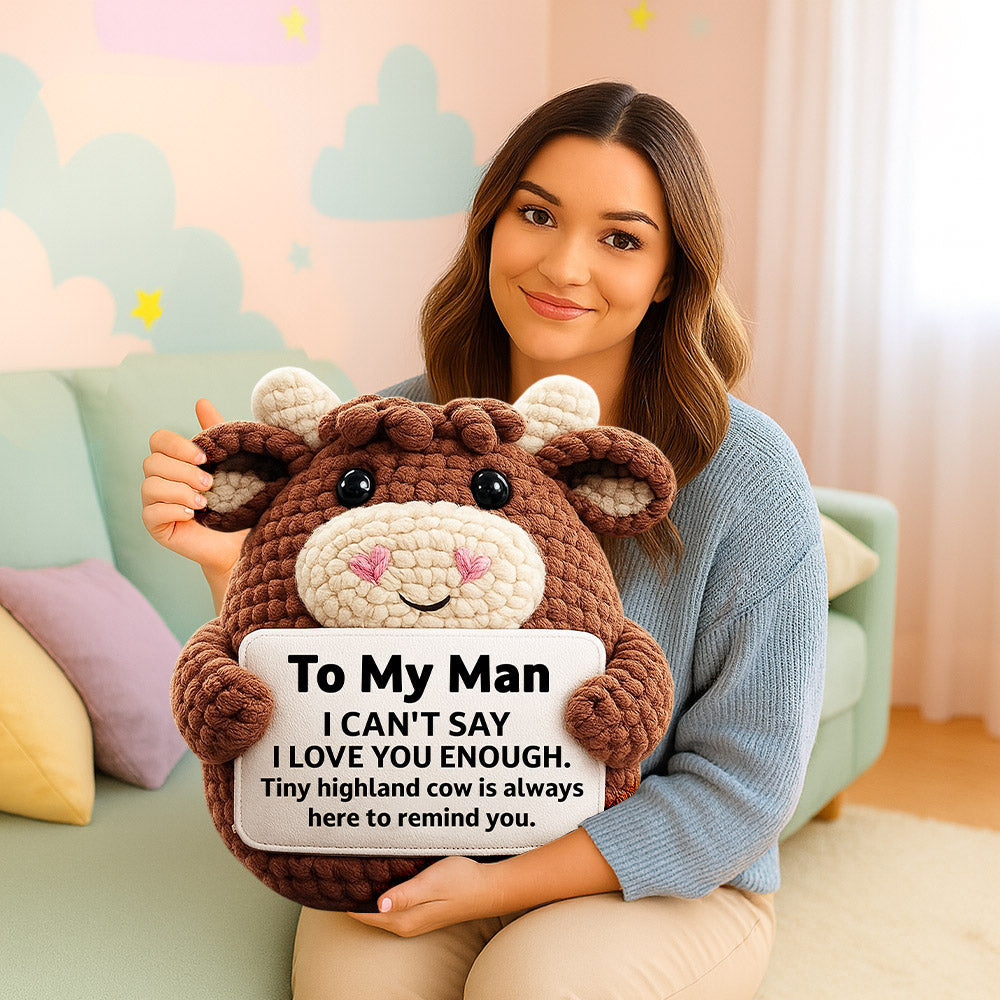 Personalized Ugly Plush Pillow Highland Cow Boss Gifts for Women, Boss Lady Gift for Women Men Female Male, Thank You Gifts for Bosses Leaders Supervisor Manager from Employee Coworker, Birthday Christmas Boss Day Nh00