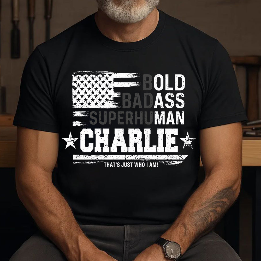 Personalized Dad Bold Badass Shirt,   Father's Day, Gift For Dad L0411 VH01