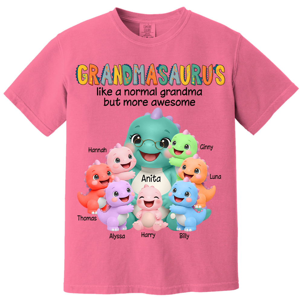 Grandmasaurus And Grandkids, Custom Shirt Gift For Grandma, Gift for Grandma Tshirt Sweatshirt MI209 Li29
