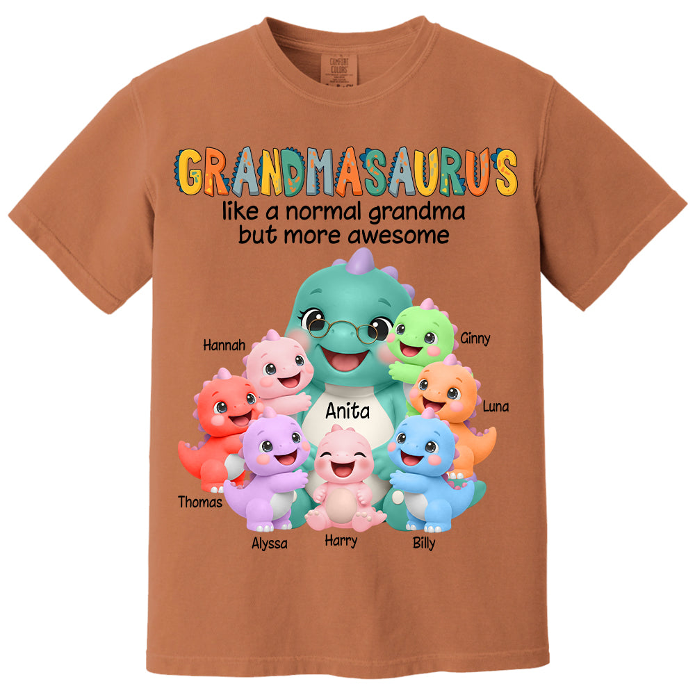 Grandmasaurus And Grandkids, Custom Shirt Gift For Grandma, Gift for Grandma Tshirt Sweatshirt MI209 Li29