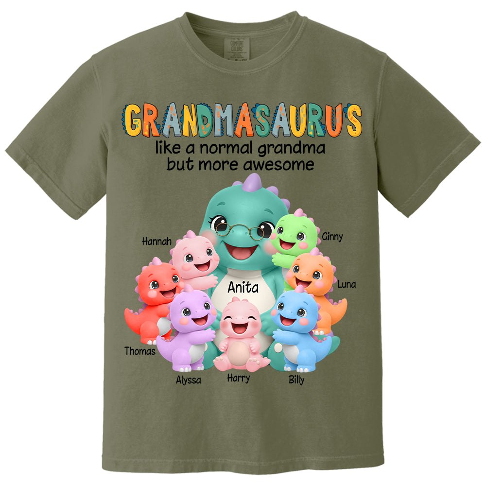 Grandmasaurus And Grandkids, Custom Shirt Gift For Grandma, Gift for Grandma Tshirt Sweatshirt MI209 Li29
