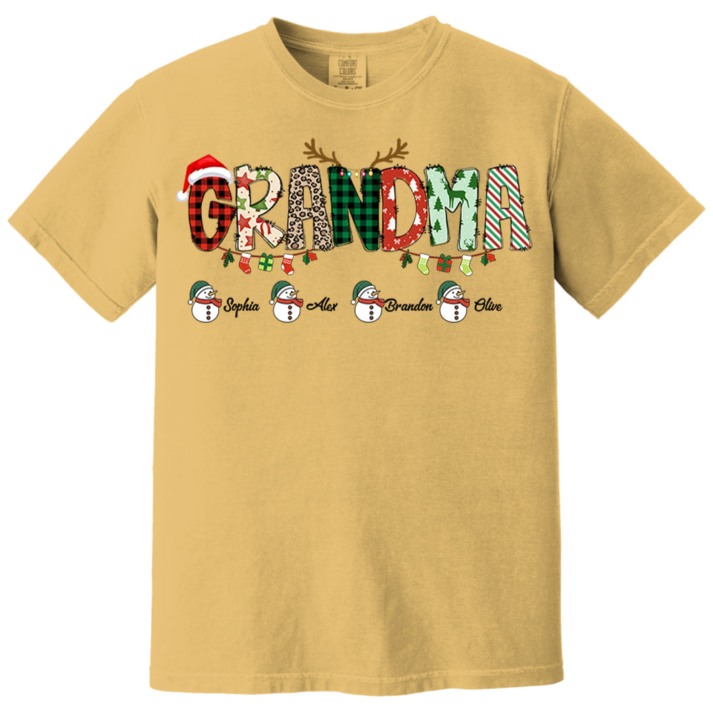 Grandma Sweatshirt, Custom Grandkids Name Shirt, Christmas Grandma Shirt, Christmas Shirt, Christmas Sweatshirt, Christmas Gift For Grandma Nh00